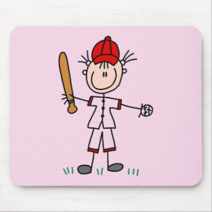 Tapis De Souris Chemises et Cadeaux pour Fille Joueuse de Baseball