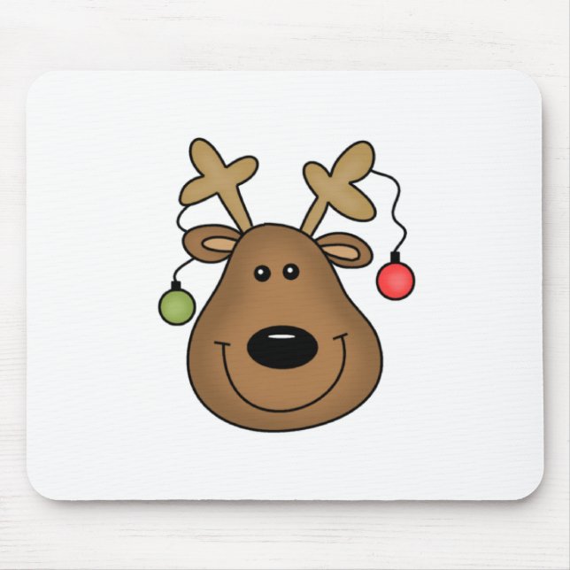 Tapis De Souris Chemises et cadeaux Reindeer (Devant)
