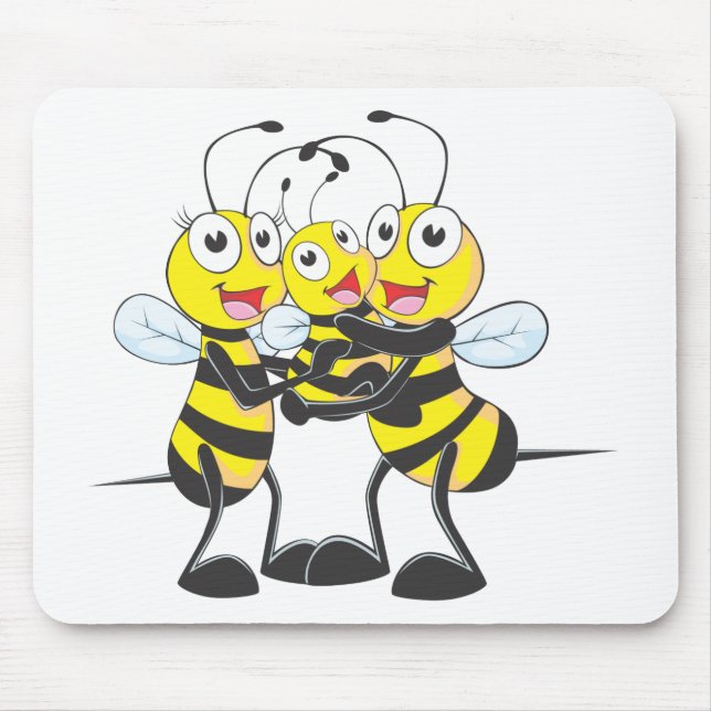 Tapis De Souris Chemises faites sur commande : Chemises heureuses (Devant)