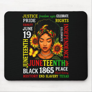 Tapis De Souris Chemises Juneteenth célébrant la liberté noire 186