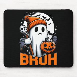 Tapis De Souris Chemises Rétro Halloween Hommes Femmes Bruh Ghost