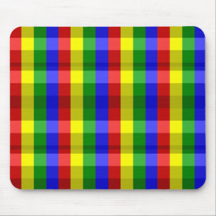 Tapis De Souris Chèques de couleurs primaires