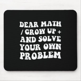 Tapis De Souris Cher Math Retro Vintage 70's enseignant Cool étudi