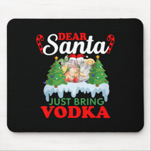 Tapis De Souris Cher Père Noël Apporte Juste Vodka Famille Noël Ma