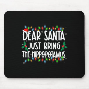 Tapis De Souris Cher Père Noël, Apportez La Famille Hippopotamus X