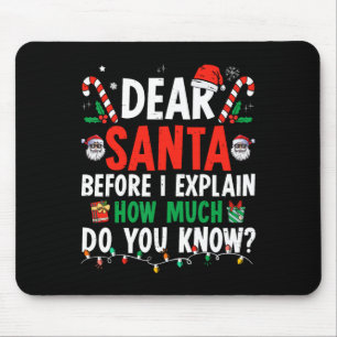 Tapis De Souris Cher Père Noël Je Peux Expliquer Amusant Noël Enfa