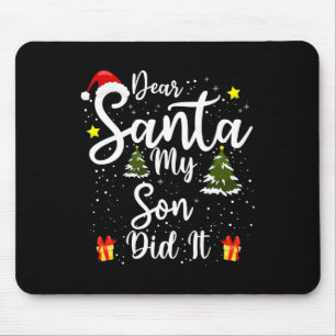 Tapis De Souris Cher Père Noël Mon Fils L'A Fait Drôle Costume De