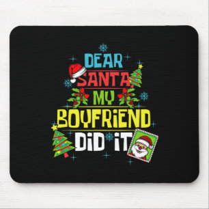 Tapis De Souris Cher Père Noël Mon Petit Ami L'A Fait Noël Petite