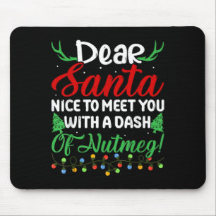 Tapis De Souris Cher Père Noël Ravi De Vous Rencontrer Avec Un Das