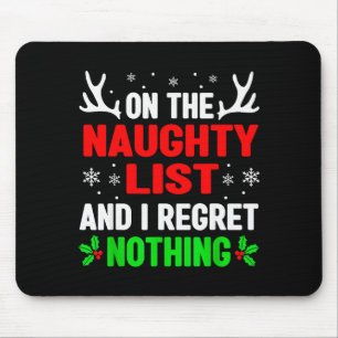 Tapis De Souris Cher Père Noël sur la liste des vilains Funny Noël