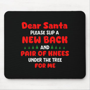 Tapis De Souris Cher Père Noël Veuillez Glisser Nouveau Dos Et Pai