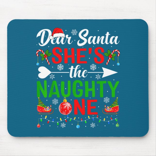 Tapis De Souris Cher santa le couple vilain Noël (Devant)