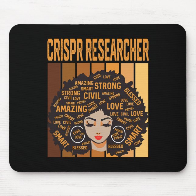 Tapis De Souris Chercheur Crispr Puissant Bla Mois de l'histoire d (Devant)