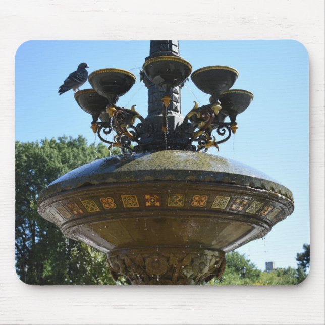 Tapis De Souris Cherry Hill Fountain Central Park Photographie NYC (Devant)