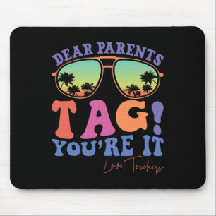 Tapis De Souris Chers parents Étiquette Vous êtes ça l'amour Ensei