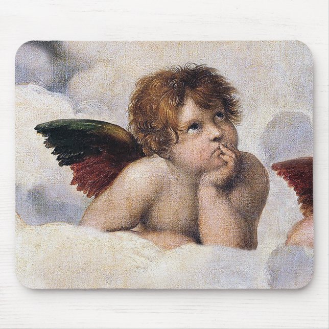Tapis De Souris Chérubins, anges ailés peinture de Raffael  (Devant)