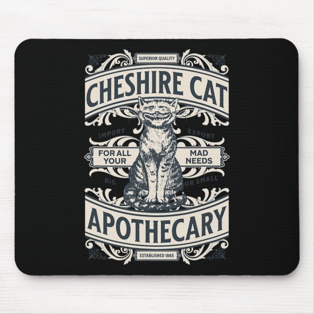 Tapis De Souris Cheshire Cat - Alice Au Pays Des Merveilles Livre  (Devant)