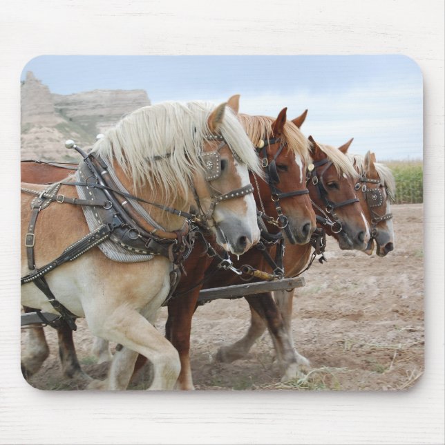 Tapis De Souris Cheval américain de travail (Devant)