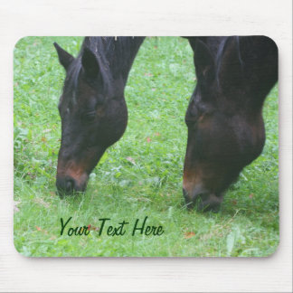 Tapis De Souris Cheval Amis Pâturage Animal Mousepad
