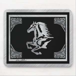 Tapis De Souris Cheval argenté classique