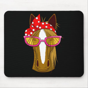Tapis De Souris Cheval Avec Bandana - Équitation
