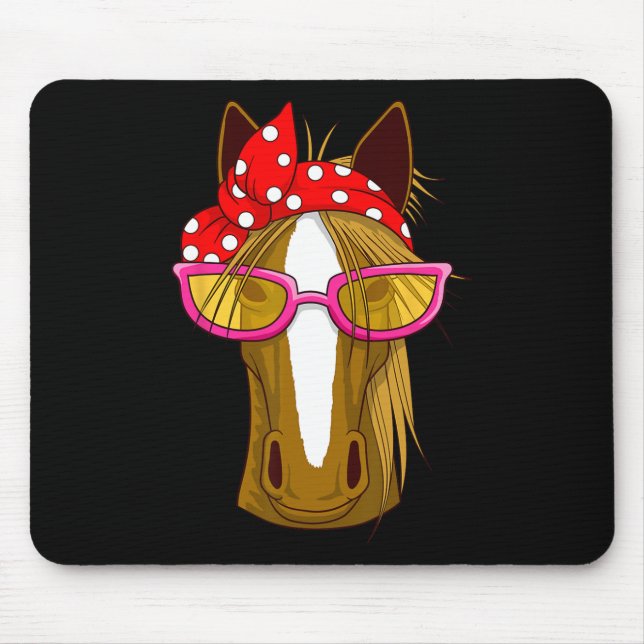 Tapis De Souris Cheval Avec Bandana - Équitation (Devant)