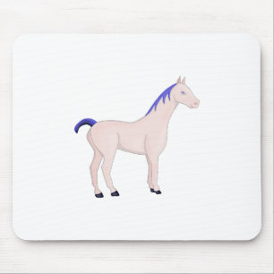 Tapis De Souris Cheval avec un Mane Bleu