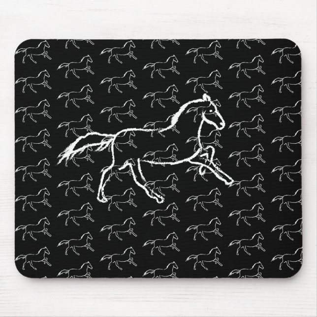 Tapis De Souris Cheval blanc (Devant)