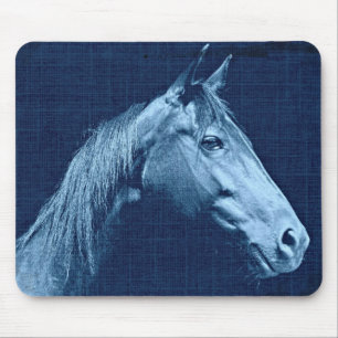 Tapis De Souris Cheval bleu