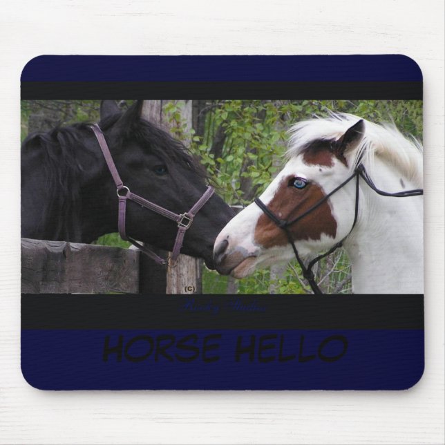 Tapis De Souris Cheval bonjour Mousepad (Devant)