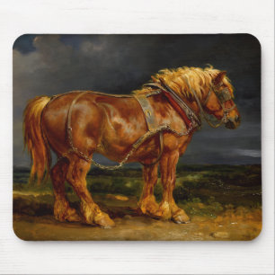 Tapis De Souris Cheval Brun dans les Terres Agricoles (par James W