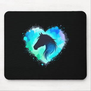 Tapis De Souris Cheval Coeur Cheval Fille Cheval Équitation Cheval