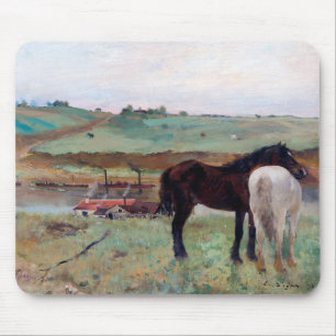 Tapis De Souris Cheval dans une prairie, Edgar Degas