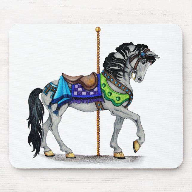 Tapis De Souris Cheval de carrousel (Devant)