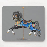 Cheval de Carrousel Noir