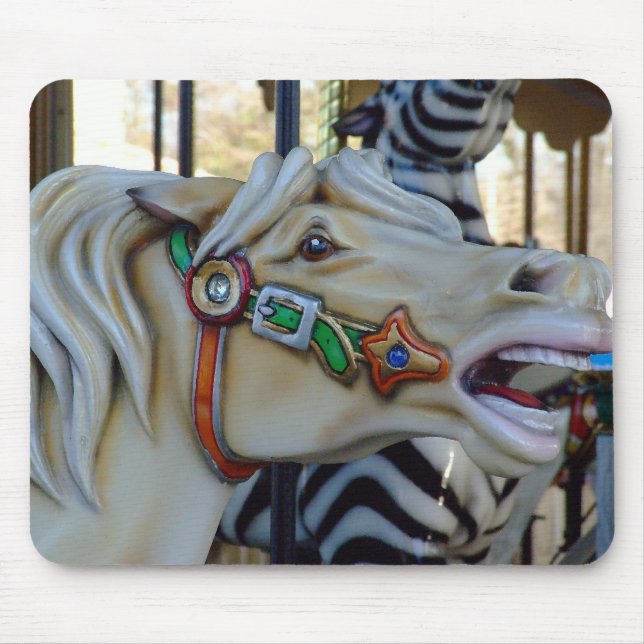 Tapis De Souris Cheval de carrousel personnalisé (Devant)