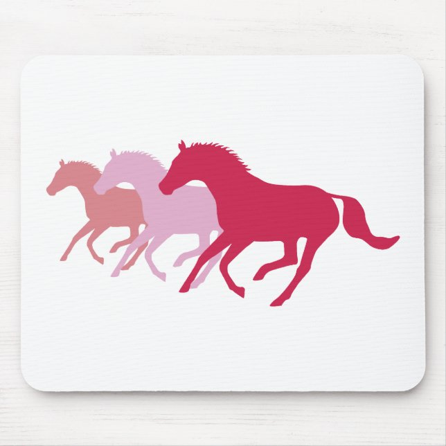Tapis De Souris Cheval de course (rouge) (Devant)
