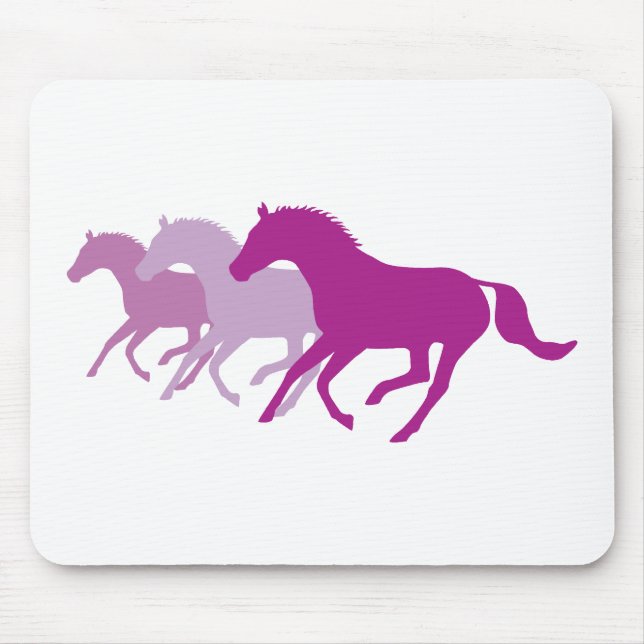 Tapis De Souris Cheval de course (violet) (Devant)