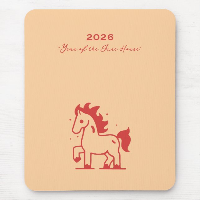 Tapis De Souris Cheval de Feu Mignon (Devant)