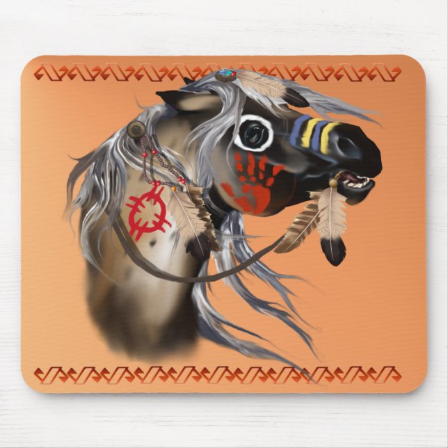 Tapis De Souris Cheval de guerre Mousepad (Devant)