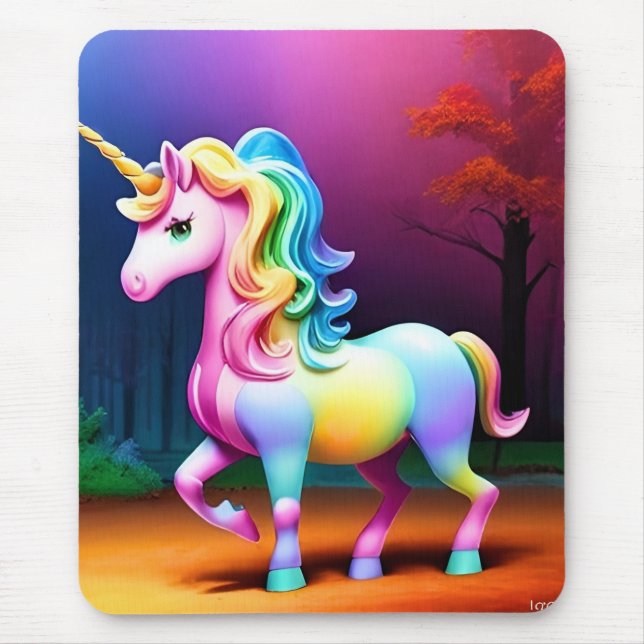 Tapis De Souris Cheval de licorne blanche-37474 (Devant)