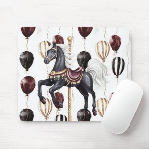 Tapis De Souris Cheval de manège Cirque Ballons