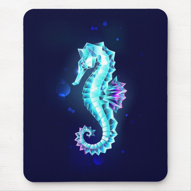 Tapis De Souris Cheval de mer de glace cristal sur Arrière - plan  (Devant)