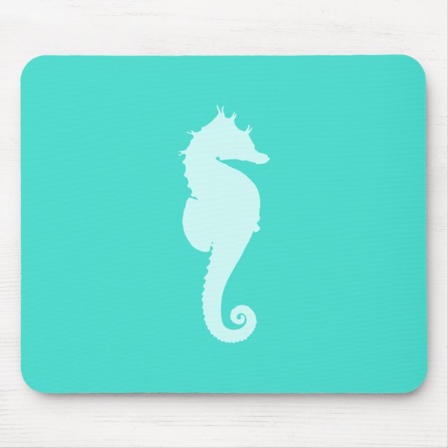 Tapis De Souris Cheval de mer Turquoise (Devant)