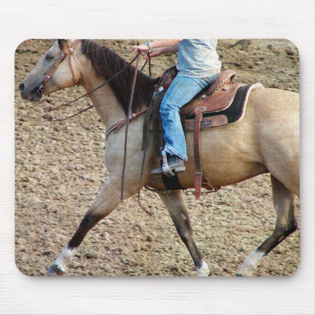 Tapis De Souris Cheval de rodéo Buckskin (Devant)