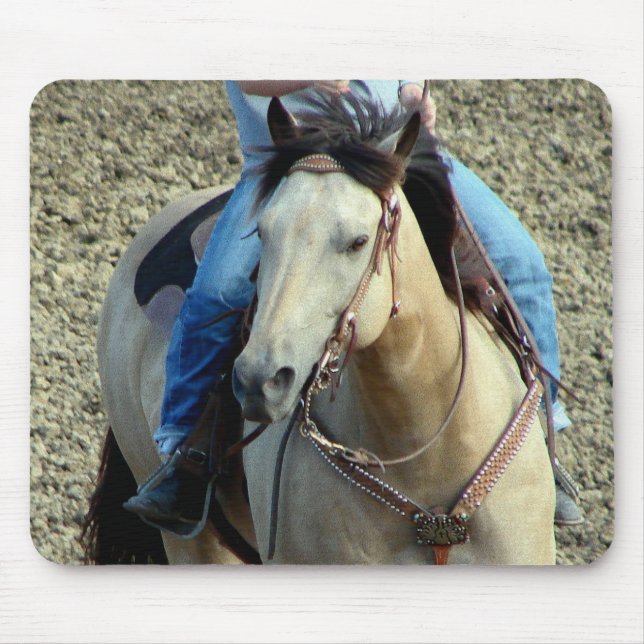 Tapis De Souris Cheval de rodéo Buckskin (Devant)