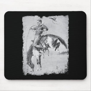 Tapis De Souris Cheval de rodéo cow-boy Western Country Vintage Br