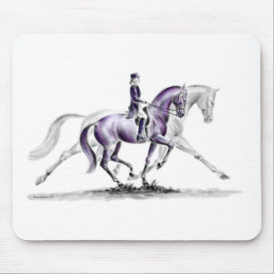 Tapis De Souris Cheval Dressage en Trot Piaffe
