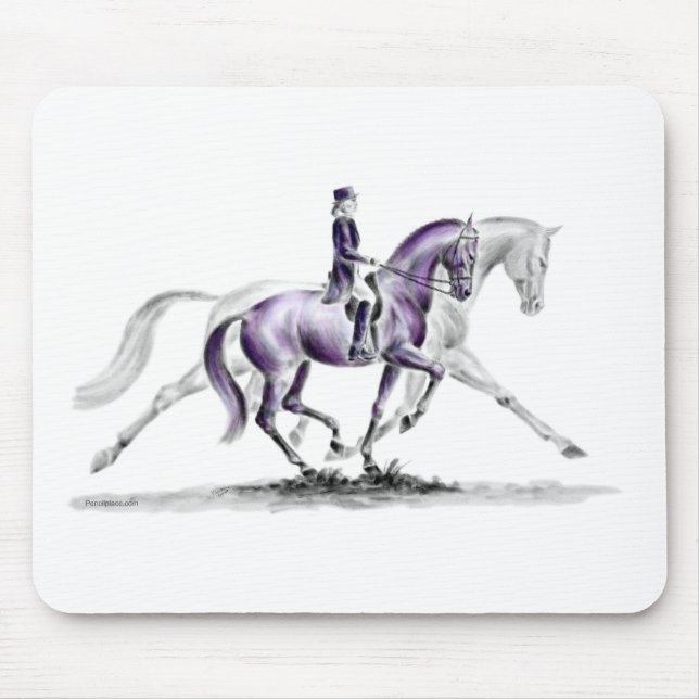 Tapis De Souris Cheval Dressage en Trot Piaffe (Devant)