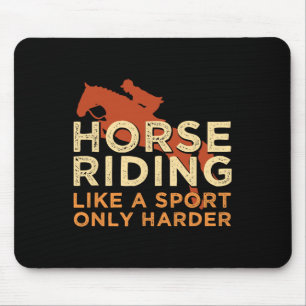 Tapis De Souris Cheval Équitation Comme Un Harder Sport Pour Une F